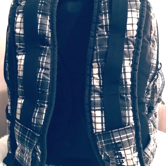 4/$100🌱 Hurley Black White Checkered Knapsack Backpack Kids School Bag Laptop - Picture 3 of 7